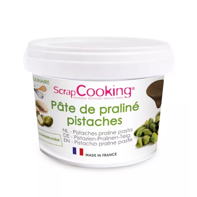 ScrapCooking - Pâte de praliné Pistaches 200g - Ingrédient pour  Pâtisseries, Desserts, Macarons, Entremets, Cakes, Glaces, Smoothies,  Gâteaux - Cake