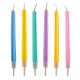 Bougies anniversaire pastel 6 pcs Dekora