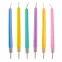 Bougies anniversaire pastel 6 pcs Dekora