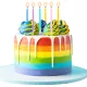 Bougies anniversaire pastel 6 pcs Dekora