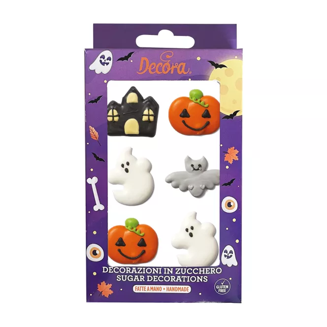 Sugar Decorations - Mr & Mrs Ghost - 6pcs - Decora