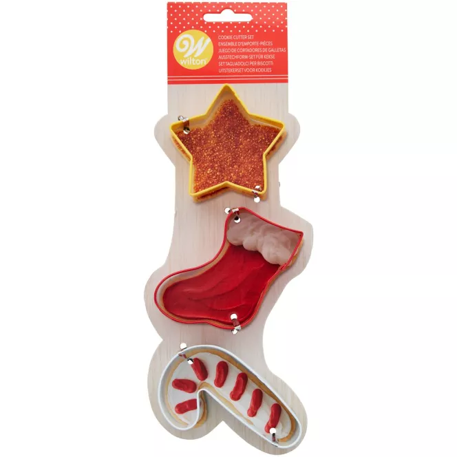 3 Cookie Cutters - Gingerbread Man/ Snowflake/ Tree - Wilton