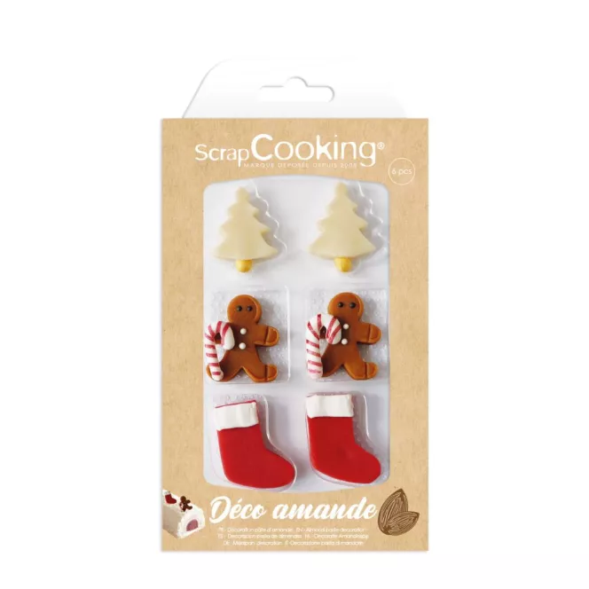 Kerst suiker decoraties 6st ScrapCooking