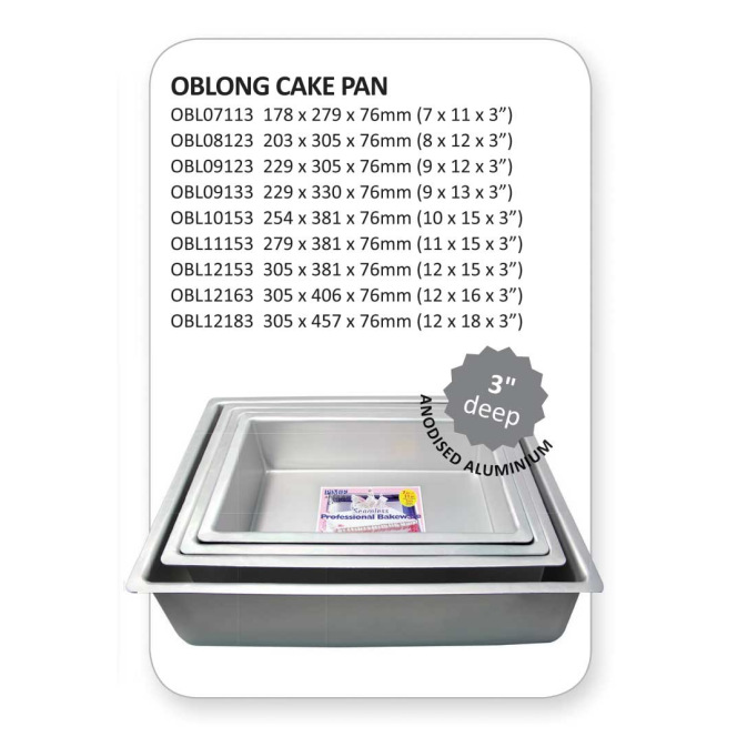 PME Deep Rectangle Pan 22,5 x 32,5 x 7,5cm 