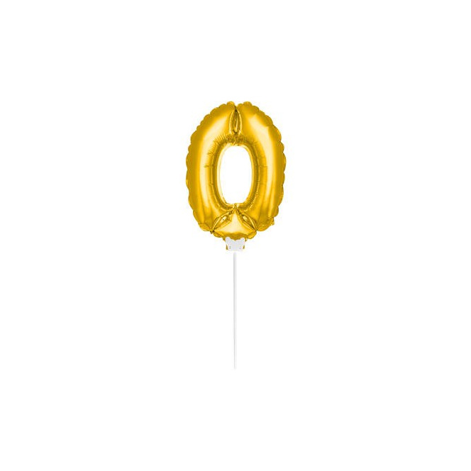 Mini Golden Balloon Number 0