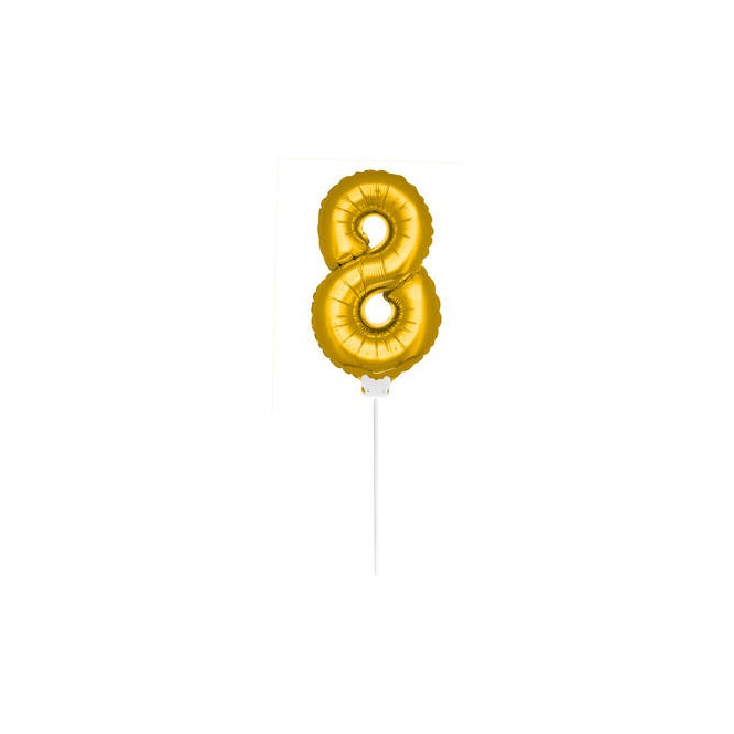 onvoorwaardelijk perspectief Streven Mini Gouden Ballon Nummer 8