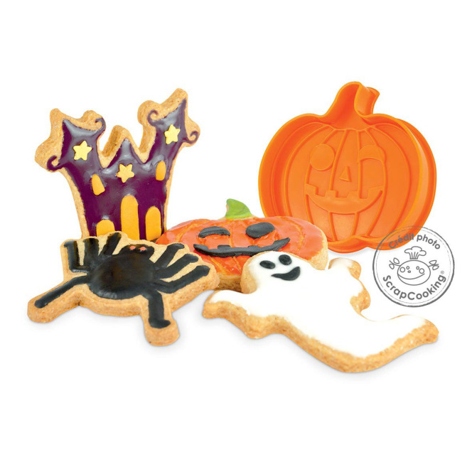 ScrapCooking Halloween Plunger Cookie Cutters, Orange