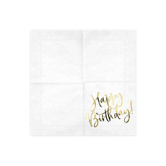 Serviettes papier happy birthday - Décoration d'anniversaire