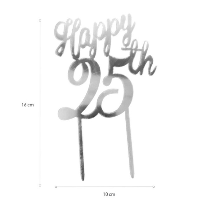 25th Anniversary Edible Cake Topper Image – A Birthday Place
