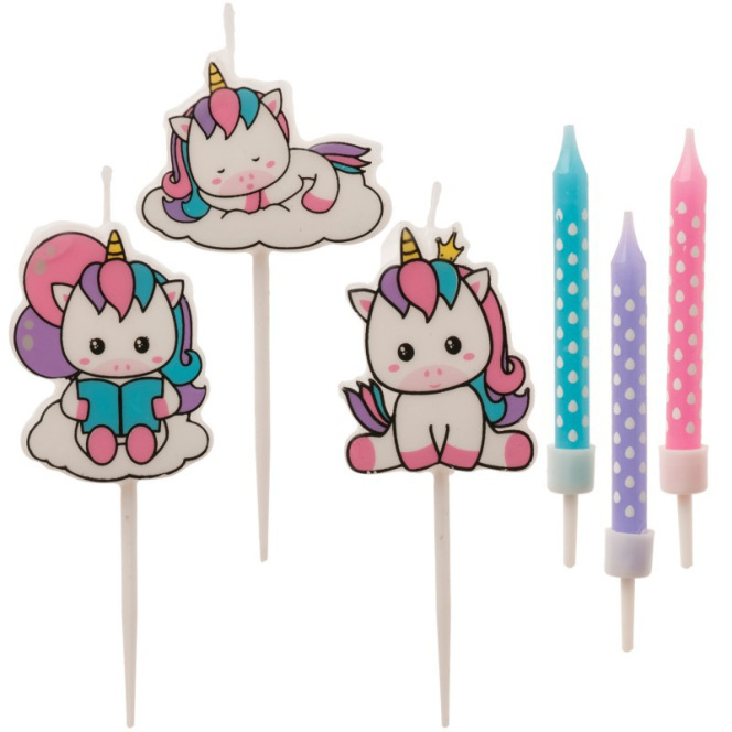 Birthday Candles - Unicorn Mix - Dekora