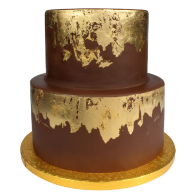 Feuilles d'or comestibles pour la décoration de gâteau alimentaire