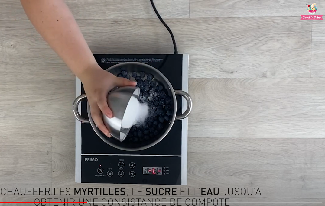 préparation d'un insert myrtille